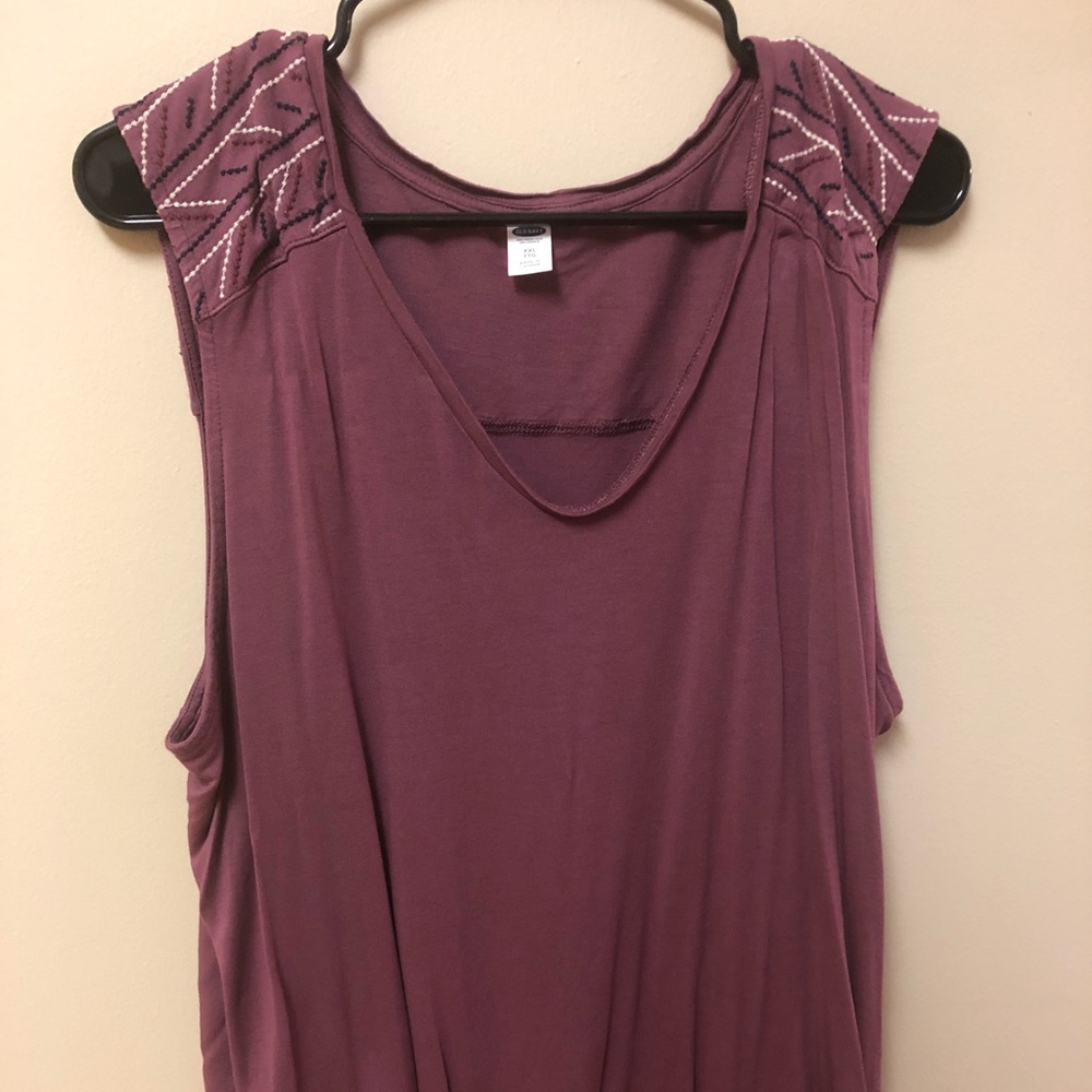Muted Violet Embroidered Fall Old Navy Tank!